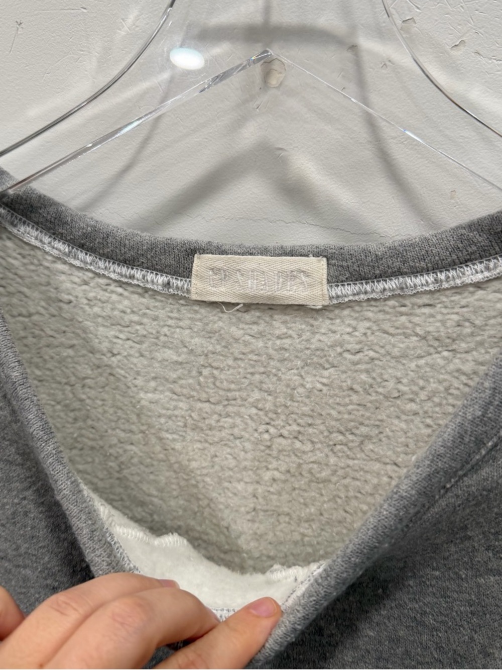 CP Shades Gray Cotton Fleece Lined Crew Neck Sweatshirt Cotton Medium *as is* - Picture 6 of 7